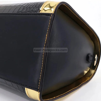 Black and Gold Messenger Bag