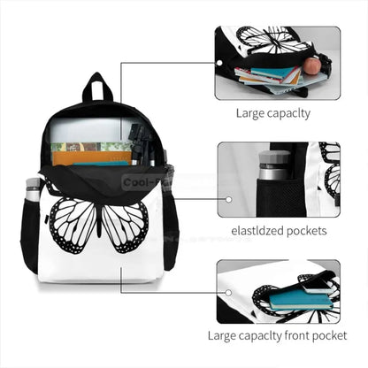 Black and White Butterfly Backpack