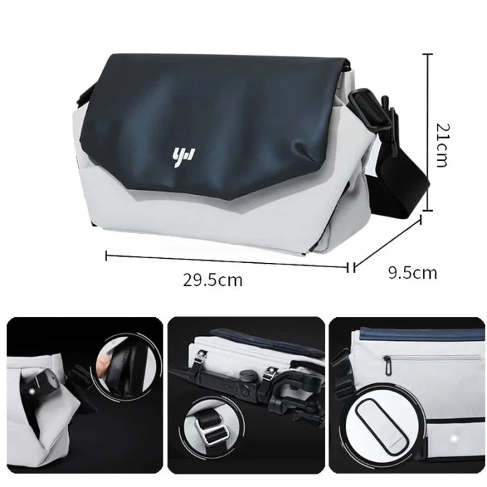 Black and White Messenger Bag