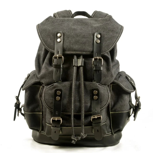 Black Canvas Rucksack