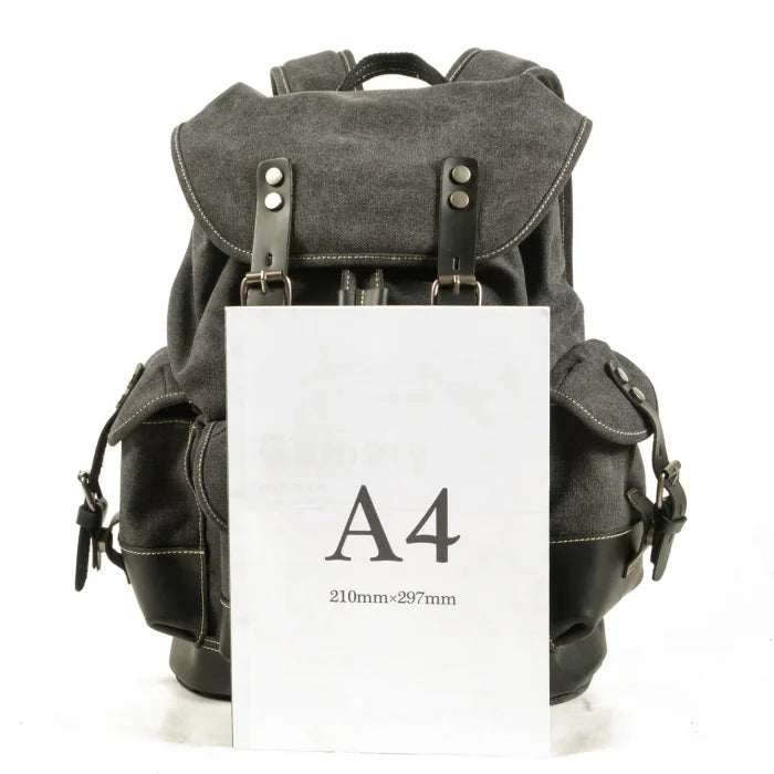 Black Canvas Rucksack