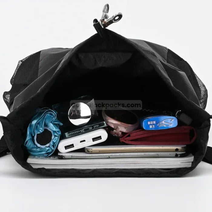 Black Drawstring Backpack