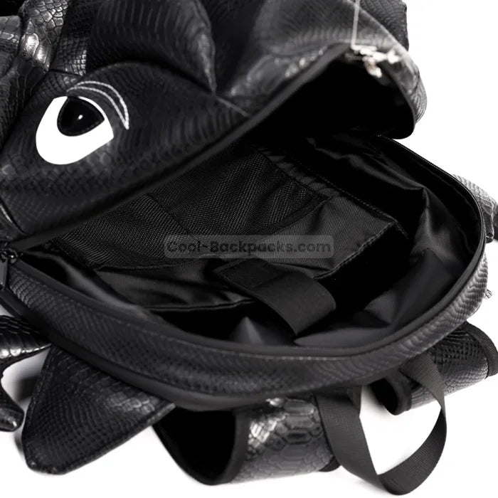 Black Leather Dragon Backpack