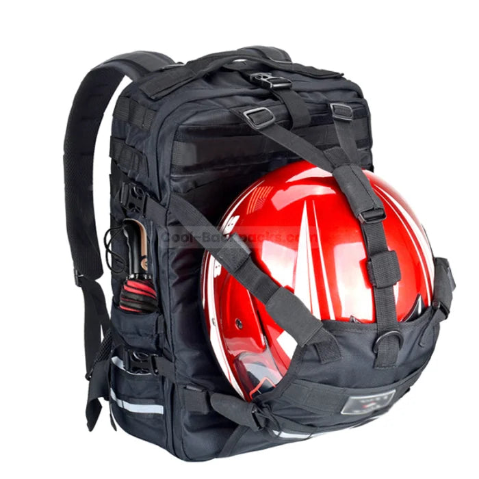 Black Motorcycle Backpack