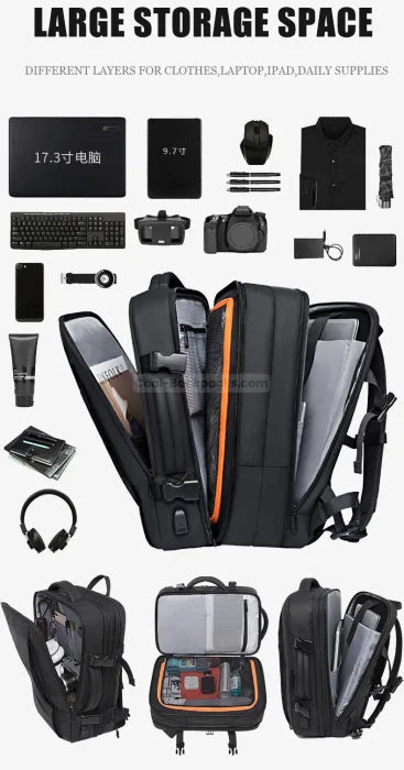 Black Travel Backpack