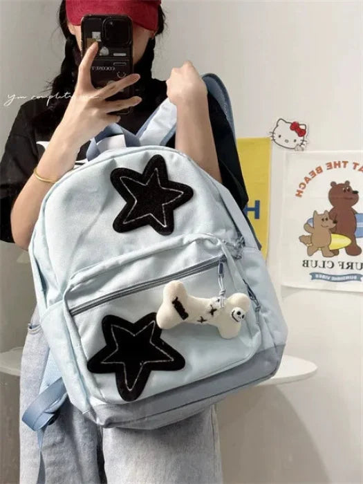 Blue Backpack with Stars