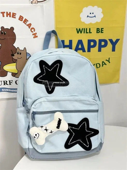 Blue Backpack with Stars