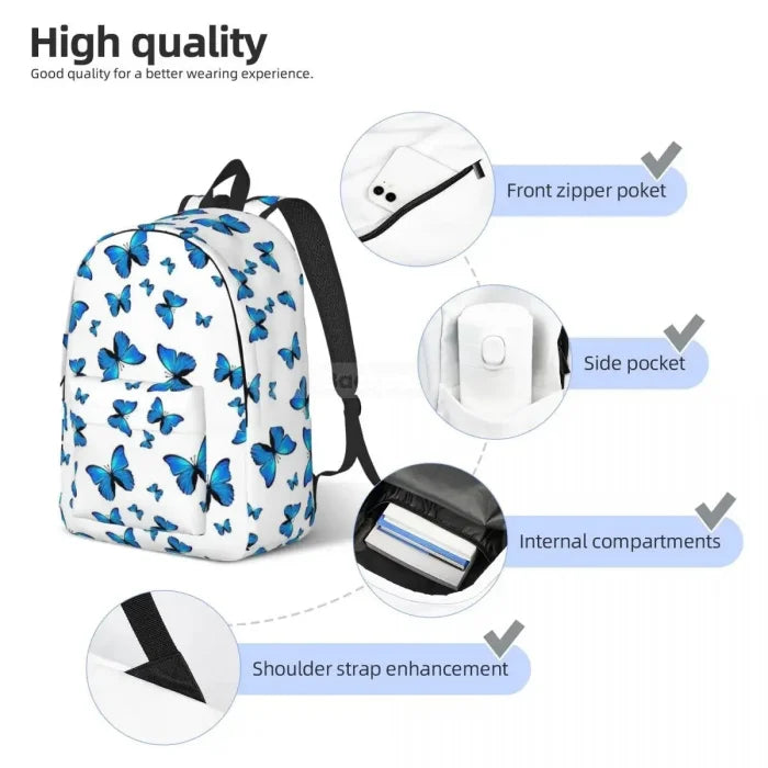 Blue Butterfly Backpack