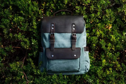 Blue Canvas Backpack