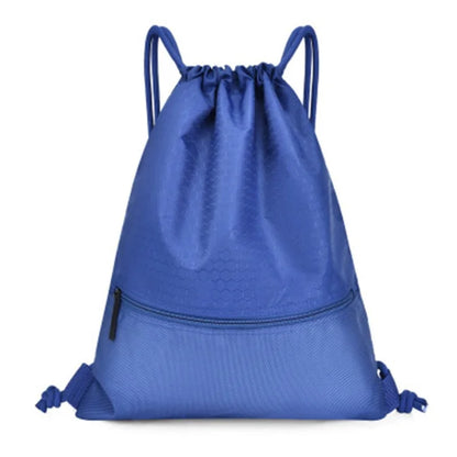 Blue Drawstring Backpack - Blue