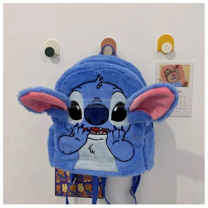 Blue Fluffy Backpack - Blue