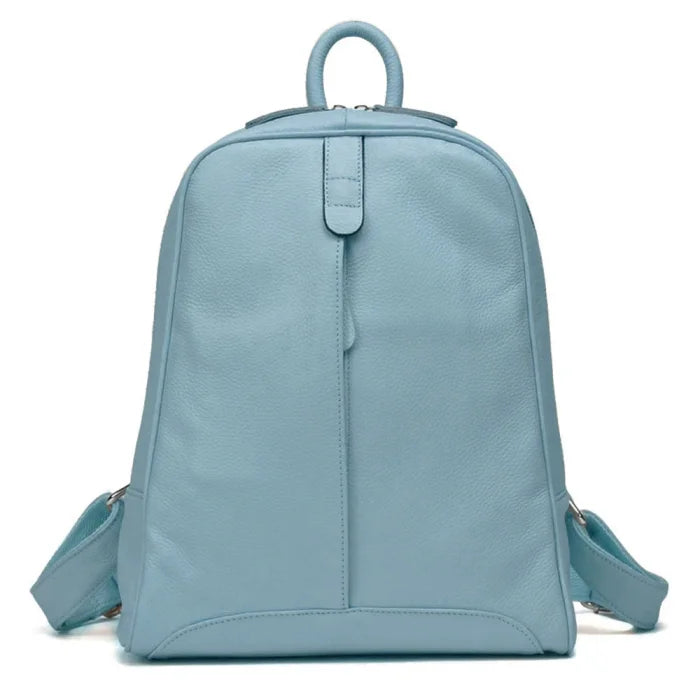 Blue Leather Rucksack