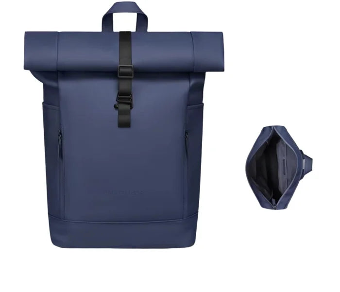 Blue Roll Top Backpack - Blue