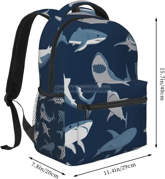 Blue Shark Backpack