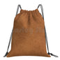 Brown Drawstring Backpack