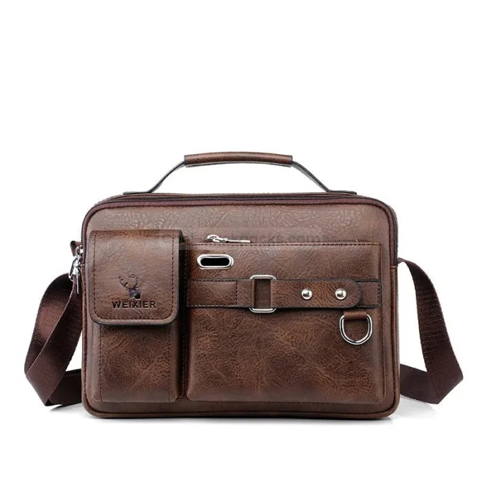 Brown Messenger Bag Mens - Dark