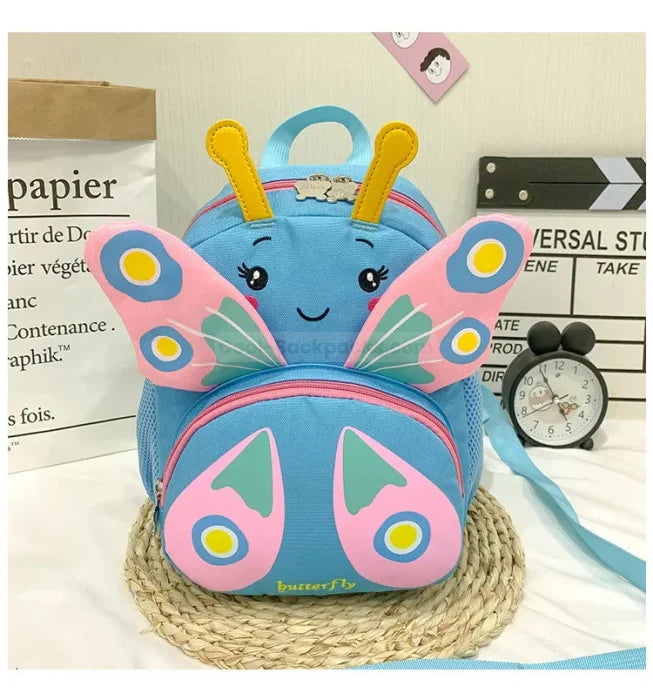 Butterfly Backpack Leash - Blue