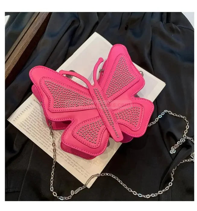 Butterfly Messenger Bag - Pink