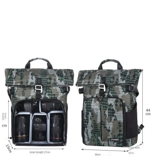 Camo Camera Backpack