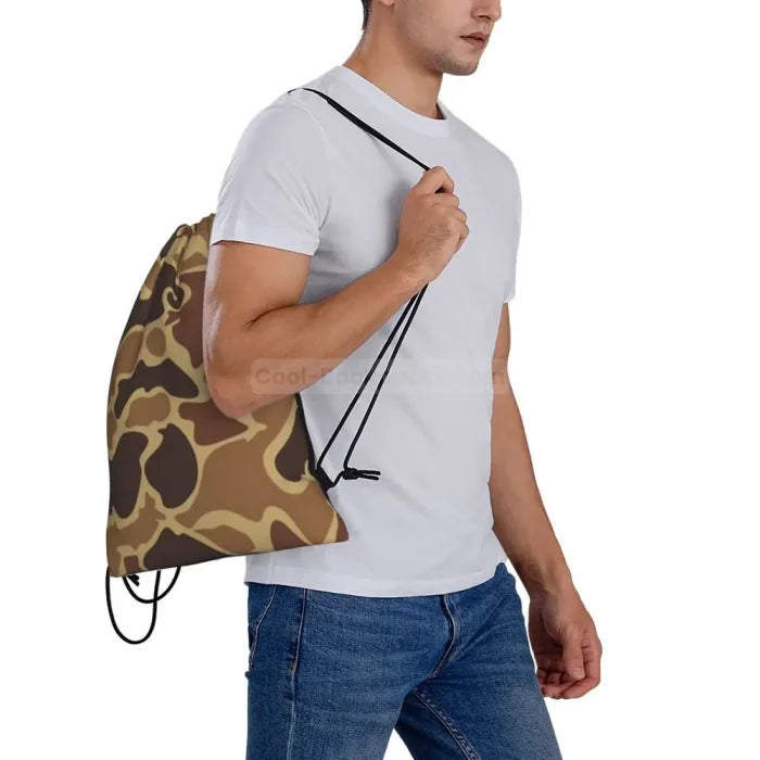 Camo Drawstring Backpack