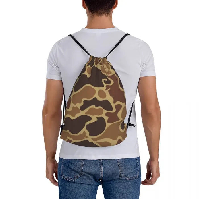 Camo Drawstring Backpack