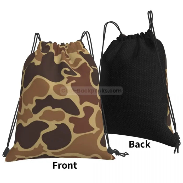 Camo Drawstring Backpack