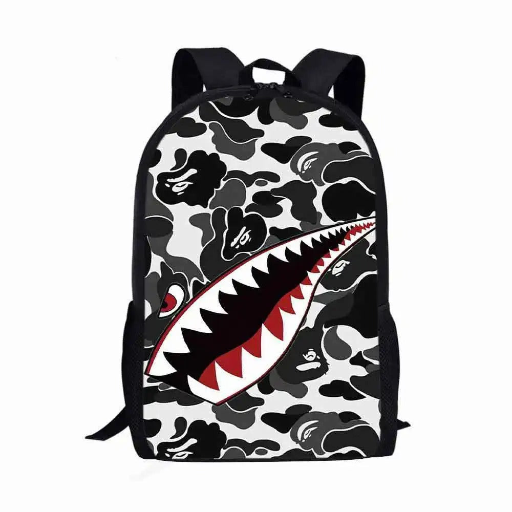Camo Shark Backpack - Color 8 / 13 inches