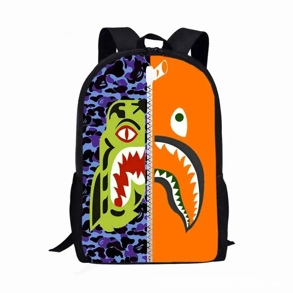 Camo Shark Backpack - Color 9 / 13 inches