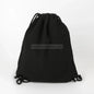 Canvas Drawstring Backpack - Black