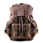 Canvas Hiking Backpack - Dark Brown / 32cmX15cmX45cm