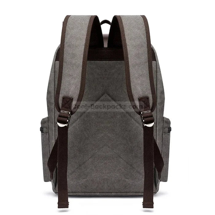 Canvas Leather Rucksack Backpack