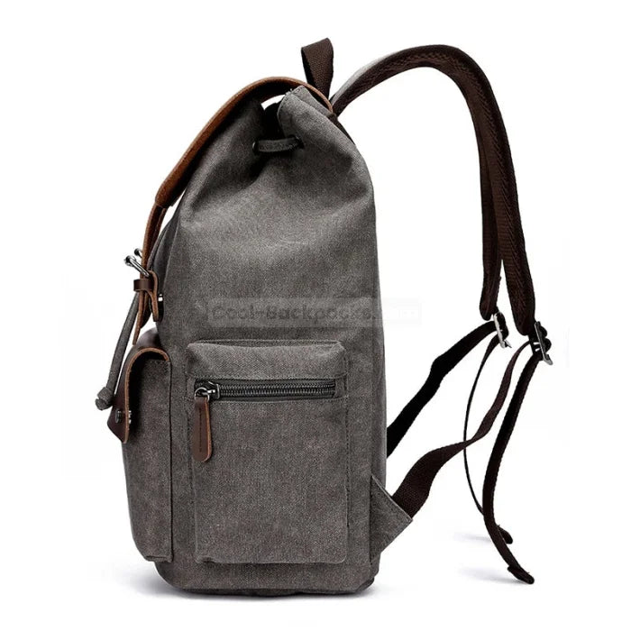 Canvas Leather Rucksack Backpack