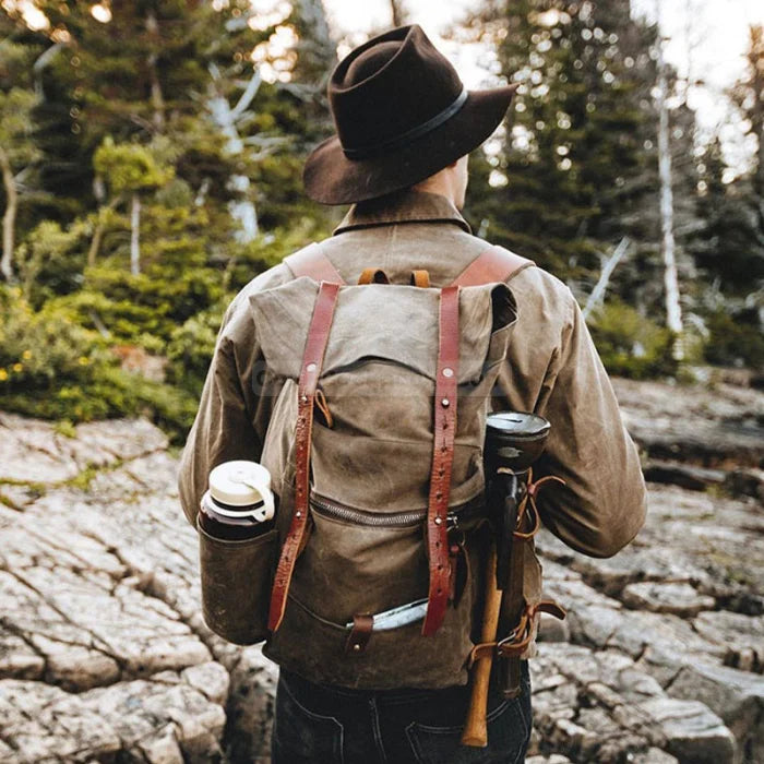 Canvas Roll Top Backpack