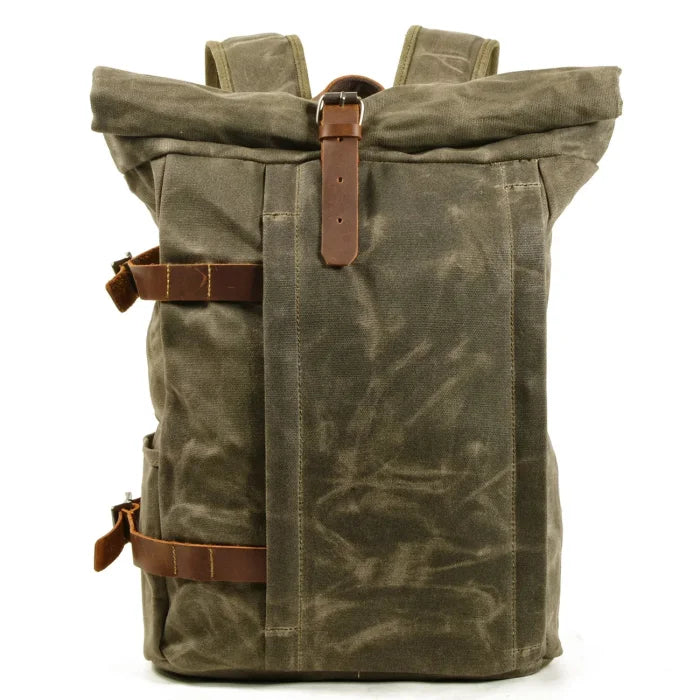 Canvas Rucksack Backpack - Green