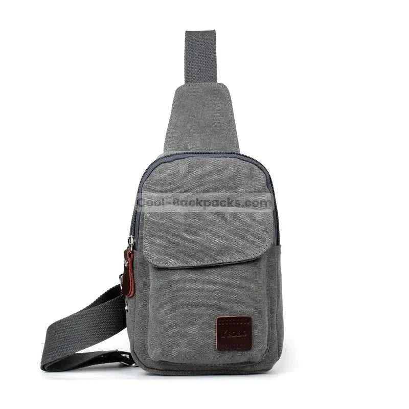 Canvas Sling Backpack - Grey