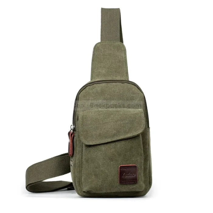 Canvas Sling Backpack - Green