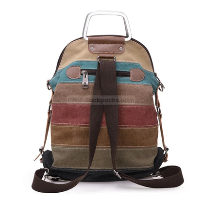 Canvas Tote Backpack - Wine