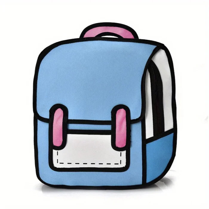 Cartoon Rucksack - Light Blue