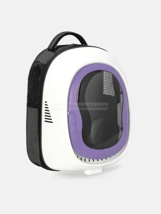 Cat Backpack With Window Purple