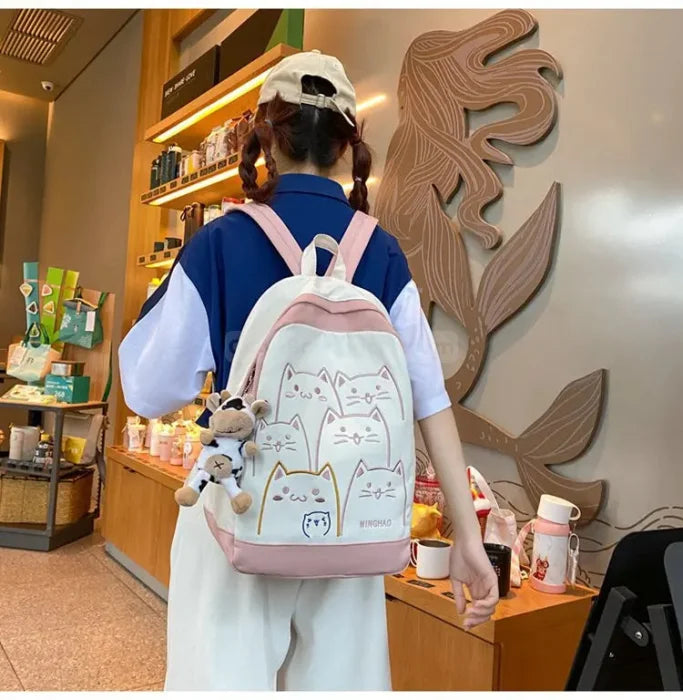 Cat Pattern Backpack