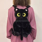 Cat Plush Backpack - Black