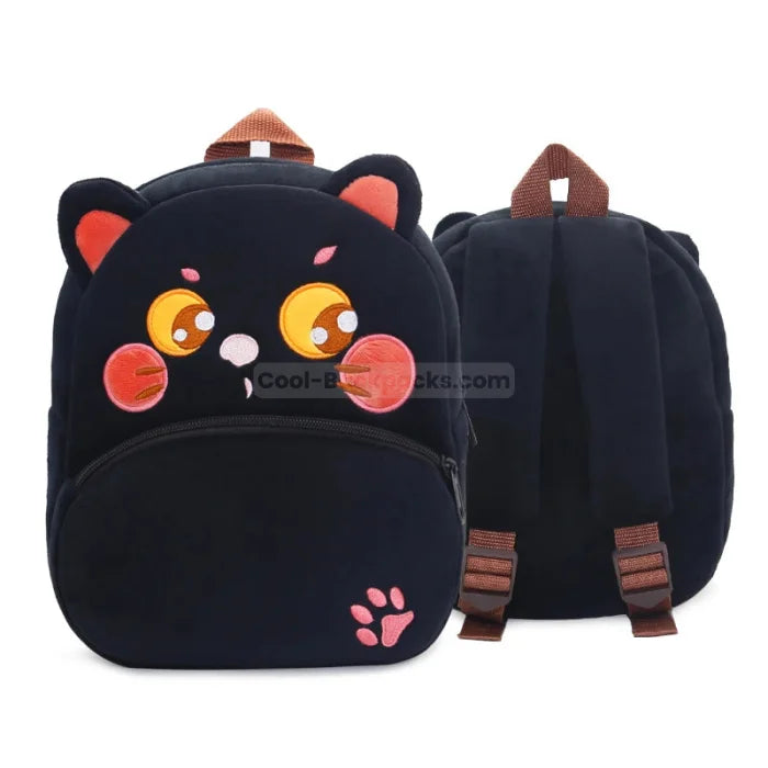 Cat Toddler Backpack - Black