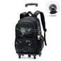 Chic Rolling Backpack - 2 wheels black green