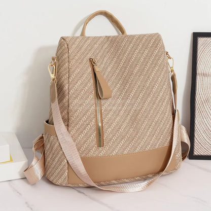 Chic Work Backpack - Beige