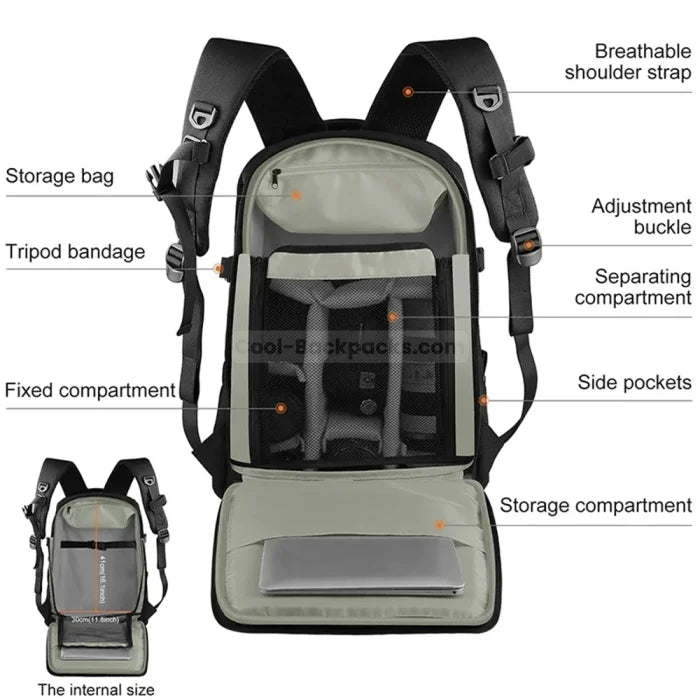 Chrome Camera Backpack - Black