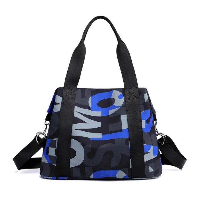 Colorful Messenger Bag - Blue letters