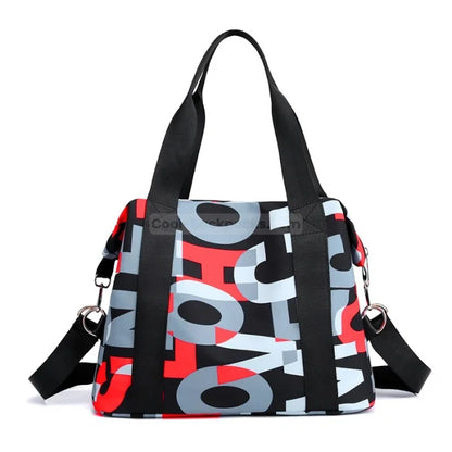 Colorful Messenger Bag - Red letters