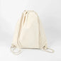 Cotton Drawstring Backpack - White