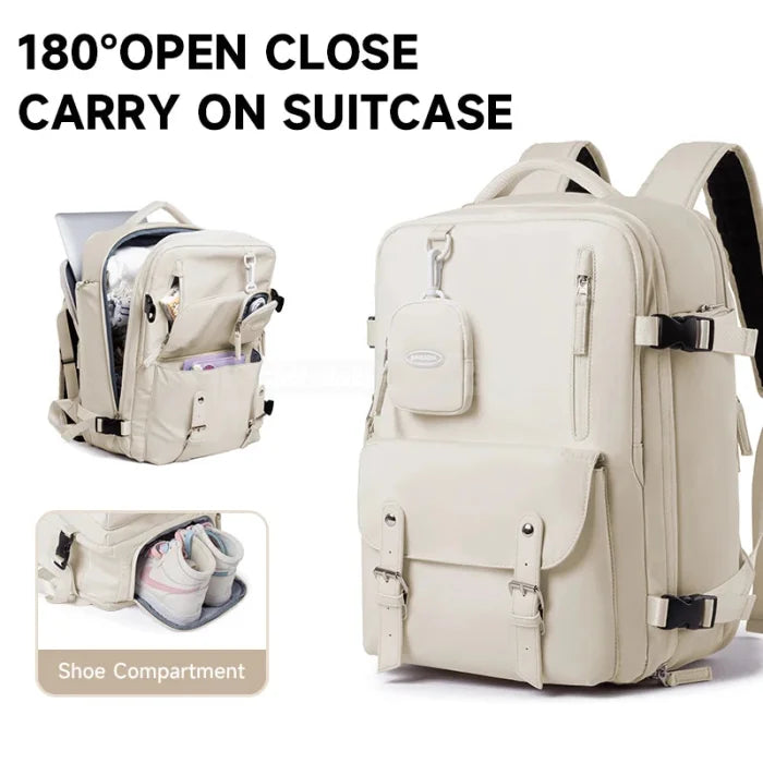 Cream Travel Backpack