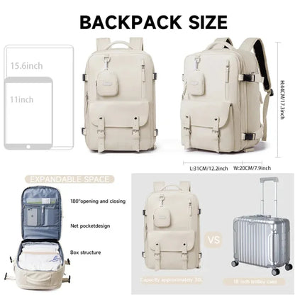 Cream Travel Backpack